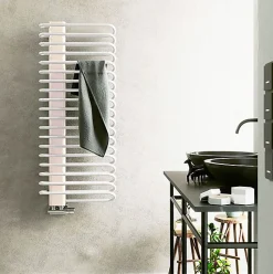 Sèche-serviette électrique blanc de 1620mm de haut et 400mm de large - 800 Watt - MIC1620/400E8SOABB