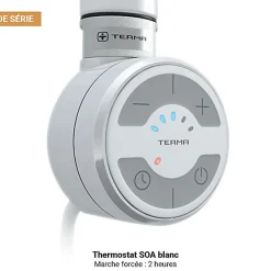 Sèche-serviette électrique blanc de 1260mm de haut et 540mm de large - 1000 Watt - TYT1260/540SOAE8B