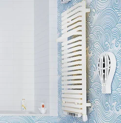 Sèche-serviette électrique blanc de 1860mm de haut et 500mm de large - 1000 Watt - CIT1860/500E8BBLO