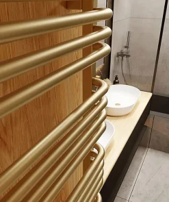 Sèche-serviette électrique doré de 540mm de haut et 300mm de large - 200 Watt - ALE540/300E8BRA