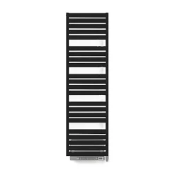 Sèche-serviette électrique noir de 1695mm de haut et 600mm de large - 1000 Watt - WAR1690600TE8NBLO