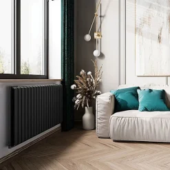 Sèche-serviette électrique noir thermostat wifi - HxL 630x1565mm - 1500 Watt - WAR630/1565ROE8NW