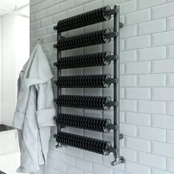 Sèche-serviette électrique noir de 1770mm de haut et 500mm de large - 1200 Watt - RIB1770/500TE8SOAN