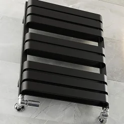 Sèche-serviette électrique noir de 1695mm de haut et 500mm de large - 1200 Watt - WAR1695500TBSOAE1N