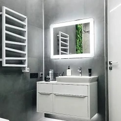 Sèche-serviette électrique programmable blanc - HxL : 1310x500 mm - 600 Watt - ZIG1310/500E8BP