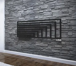 Sèche-serviette électrique programmable noir - HxL 680x1300 mm - 1000 Watt - ANG680/1780E7NP