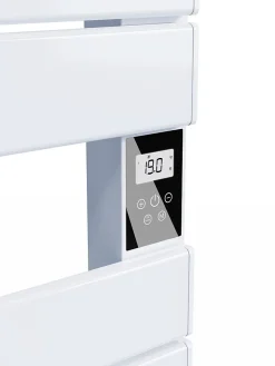 Sèche-serviette électrique sans fluide avec soufflerie 500W+1000W H.108,4xL60cm BESTHERM HANAE blanc