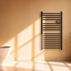 Sèche-serviette électrique sans fluide 500W H.98xL54cm BESTHERM HESTIA noir