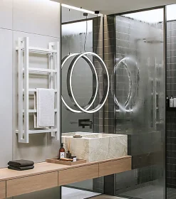 Sèche-serviette mixte blanc de 1150mm de haut et 300mm de large - 480 Watt - STA1150/300V2B