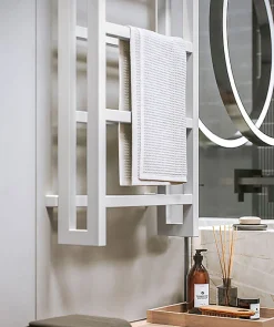 Sèche-serviette mixte blanc de 1150mm de haut et 300mm de large - 480 Watt - STA1150/300V2B