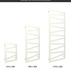 Sèche-serviette mixte blanc - (HxL) 1710x600mm - 800 Watt - 730 Watt - WIN1710-600Z1B
