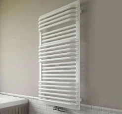 Sèche-serviette mixte blanc de 1400mm de haut et 600mm de large - 1013 Watt - POC1400/600SOAZ1B