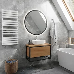 Sèche-serviette mixte blanc - (HxL) 1110x600mm - 1000 Watt - 924 Watt - WAR1110-600TBZ1B