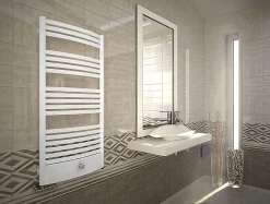 Sèche-serviette mixte blanc - (HxL) 1760x500mm - 800 Watt - 798 Watt - DEX1760-500PZ8B