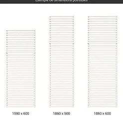 Sèche-serviette mixte blanc de 1860mm de haut et 600mm de large - 1227 Watt - CIT1860/600SOAZ1B