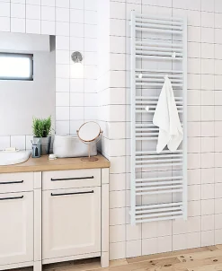 Sèche-serviette mixte blanc - (HxL) 1860x430mm - 800 Watt - 700 Watt - FIO1860-430Z8B