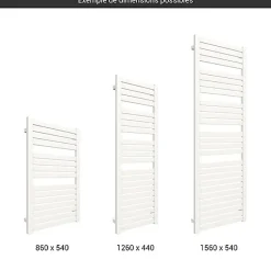 Sèche-serviette mixte blanc - (HxL) 860x540mm - 400 Watt - 423 Watt - MAN860-540Z8B