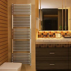 Sèche-serviette mixte chromé de 1580mm de haut / 600mm de large - 739 Watt - POL1580/600Z1CRO