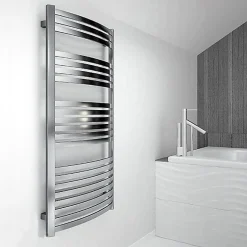 Sèche-serviette mixte chromé de 1220mm de haut / 500mm de large - 387 Watt - DEX1220/500Z1CRO