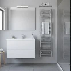 Sèche-serviette mixte chromé de 460mm de haut / 230mm de large - 86 Watt - MIK460/230V2CRO