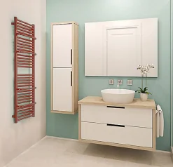 Sèche-serviette mixte cuivré de 820mm de haut et 700mm de large - 547 Watt - LIM820/700V2COP