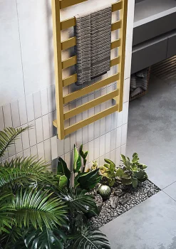 Sèche-serviette mixte doré de 1150mm de haut et 400mm de large - 366 Watt - VIV1150/400V2BRA