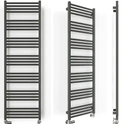 Sèche-serviette mixte gris de 1380mm de haut 630mm de large - 711 Watt - FIO1380/630Z8RGY