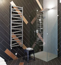 Sèche-serviette mixte gris de 1470mm de haut et 600mm de large - 622 Watt - VIP1470/600Z8SMA