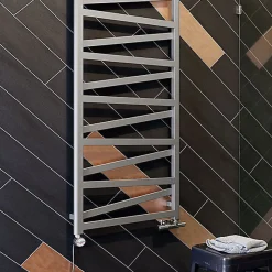 Sèche-serviette mixte gris de 1470mm de haut et 600mm de large - 622 Watt - VIP1470/600Z8SMA