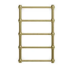 Sèche-serviette mixte Laiton brossé de 800mm de haut / 504 mm large - 147 Watt - RET800/504V2BBS