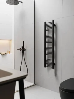 Sèche-serviette mixte noir - (HxL) 1210x230 mm - 300 Watt - 308 Watt - MIK1210-230V2N