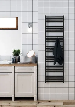 Sèche-serviette mixte noir - (HxL) 1860x600 mm - 1000 Watt - 922 Watt - FIO1860-600Z1N