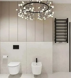 Sèche-serviette mixte noir - (HxL) 960x500 mm - 400 Watt - 351 Watt - SIM960-500Z8N