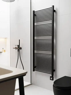 Sèche-serviette mixte noir - (HxL) 435x530 mm - 300 Watt - 245 Watt - MIK435-530Z1N