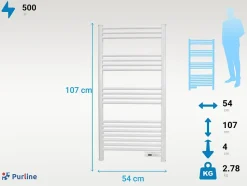 Sèche-serviettes avec minuterie 500W