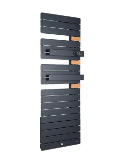 Sèche-serviettes connecté Allure Virtuose avec soufflerie 1750W Ardoise/Chêne Mat à droite - THERMOR - 483140
