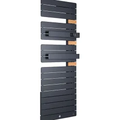 Sèche-serviettes connecté Allure Virtuose avec soufflerie 1750W Ardoise/Chêne Mat à droite - THERMOR - 483140