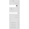 Sèche-serviettes connecté Nefertiti étroit mât gauche 600W blanc carat - ATLANTIC - 850611