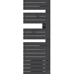 Sèche-serviettes connecté Nefertiti mât à gauche 750W anthracite - ATLANTIC - 850040