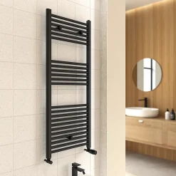 Sèche-Serviettes De Salle De Bain En Acier Noir 60X150