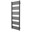 Sèche-serviettes eau chaude en acier GoodHome Duala noir 24 barres - 518 W