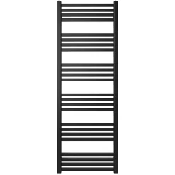 Sèche-serviettes eau chaude en acier GoodHome Duala noir 24 barres - 518 W