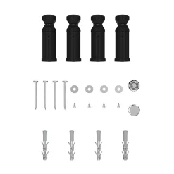 Sèche-serviettes eau chaude plat en acier Flomasta noir 609W