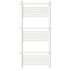 Sèche-serviettes eau chaude en acier GoodHome Solna vertical blanc mat 459 W