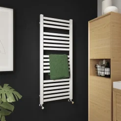Sèche-serviettes eau chaude en acier GoodHome Aspley blanc 485W