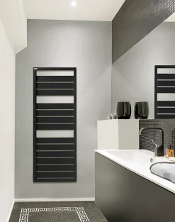 Sèche-serviettes eau chaude en acier Acova Astrakan noir 608W