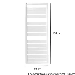 Sèche-serviettes eau chaude en acier Acova Astrakan noir 608W
