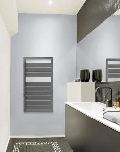 Sèche-serviettes eau chaude en acier Acova Astrakan grey aluminium 432W