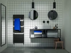 Sèche-serviettes eau chaude en acier Sauter Asama anthracite 715W