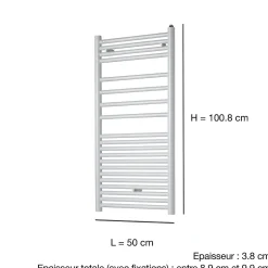 Sèche-serviettes eau chaude en acier Acova Angora 460W